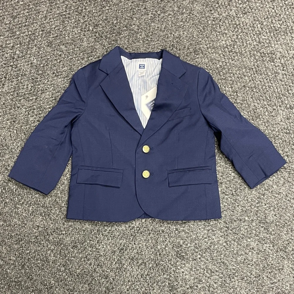 Janie and Jack Navy Blazer with Gold Buttons Baby Boys NWT size 6-12 months - Picture 1 of 5